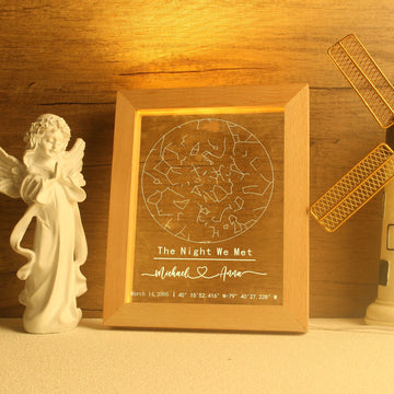 Personalised Star Map Night Light for Your Special Date
