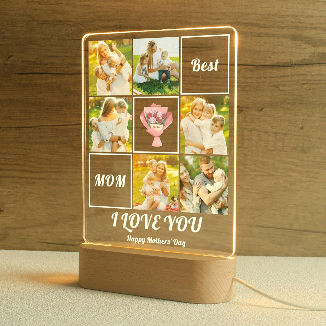 Personalised night light with custom photo – Mother’s Day gift for her