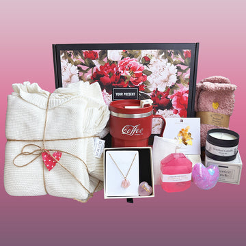 Deluxe Floral Bliss Gift Box – Birthday & Pamper Hamper for Her