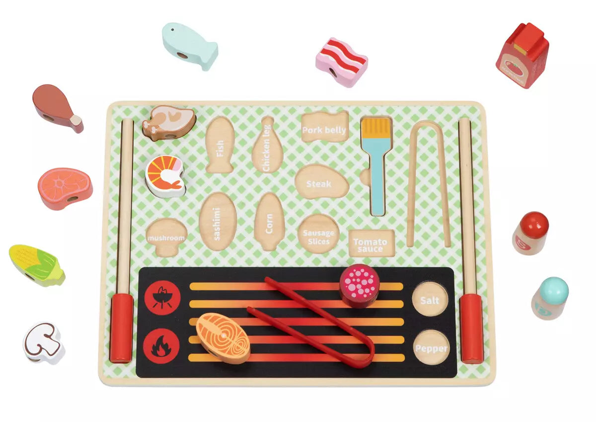 Tooky Toy Pretend Wooden Interactive Fun Play Set