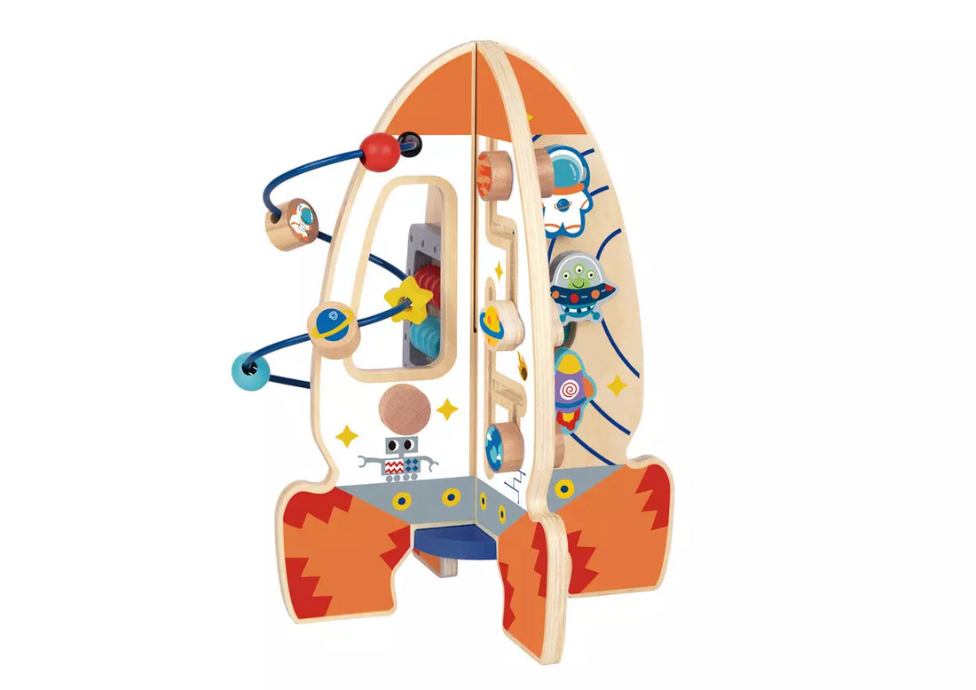 Tooky Toy Wooden Activity Rocket