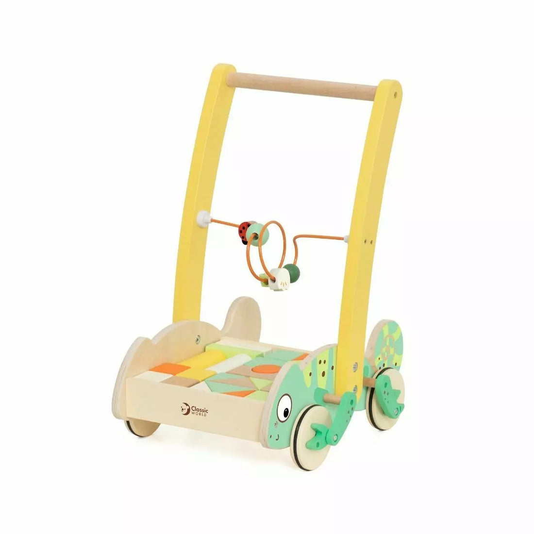 Classic World Wooden Baby Walker with Blocks
