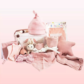 Adorable Newborn 11- Piece Baby Gift Box Essentials Set - Pink