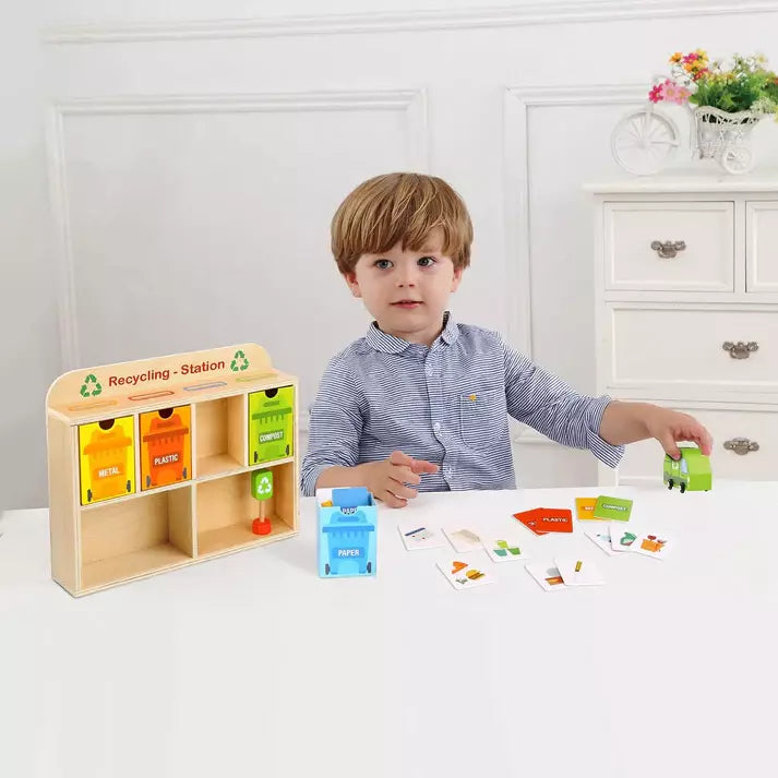 Wooden Recycling Centre Play Set