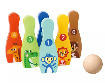 Tooky Toy Wooden Bowling Game