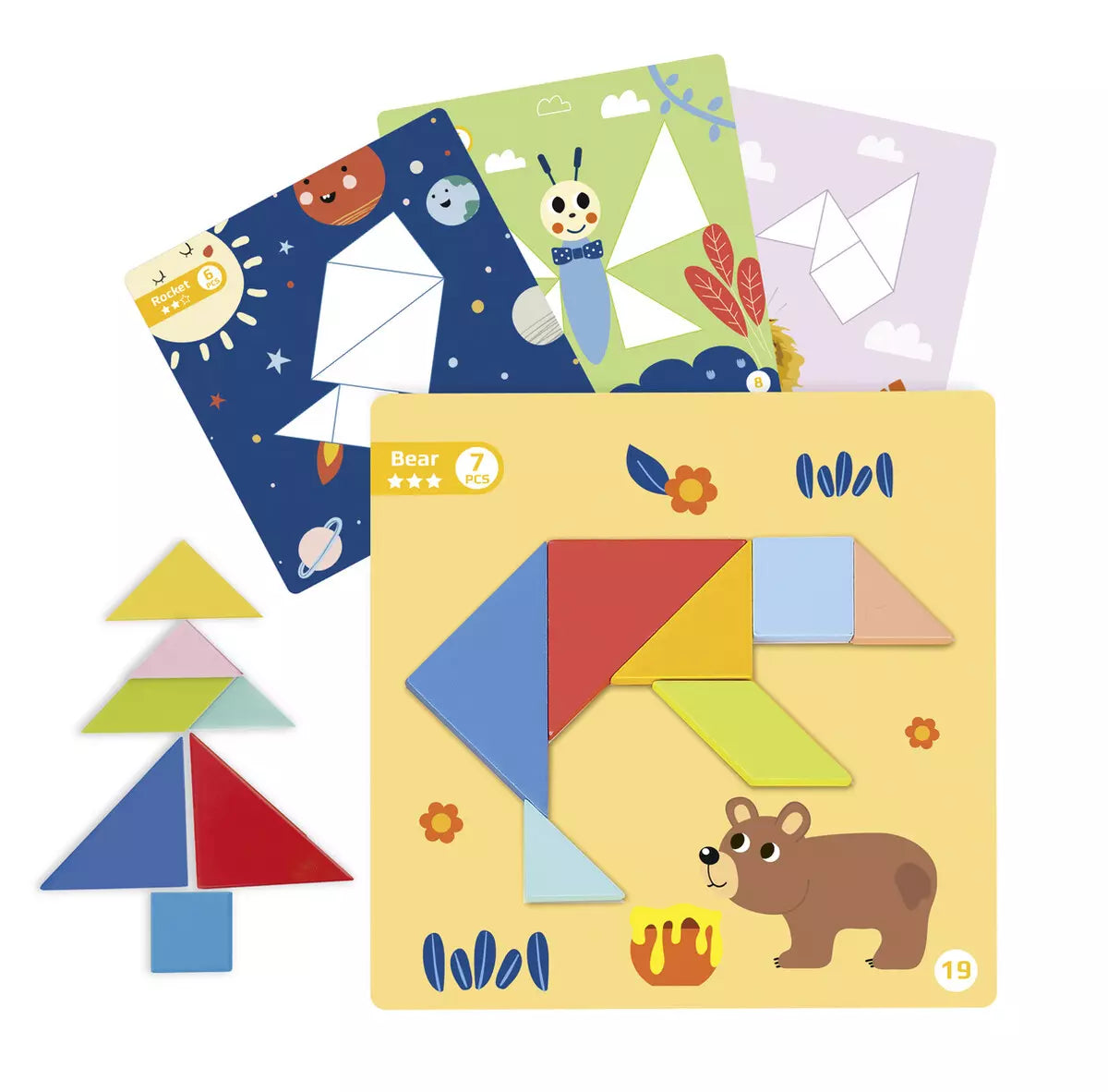 Tooky Toy Magnetic Tangram Animal Play Set