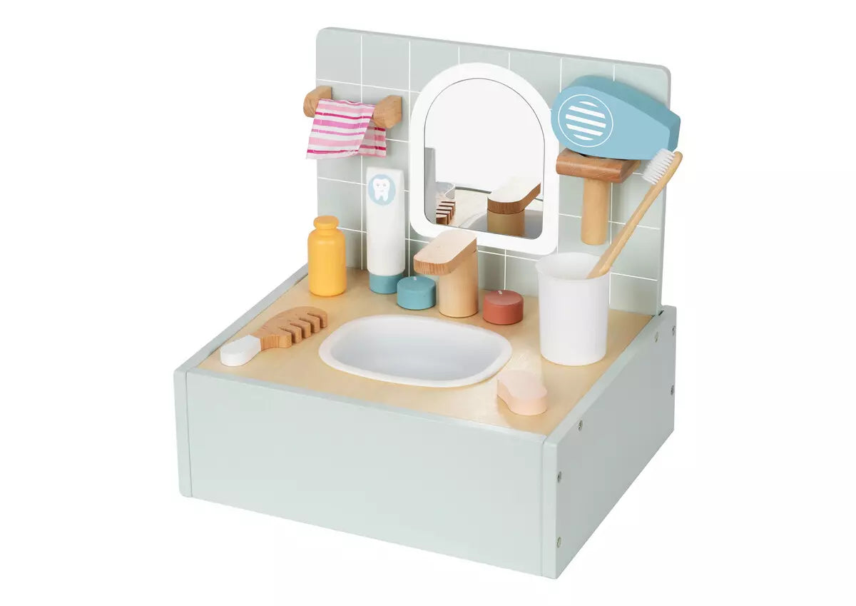 Tooky Toy Wooden Toiletery Bathroom Play Set