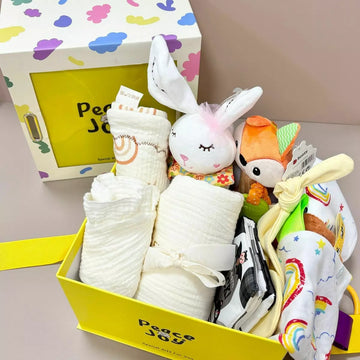 Cheerful Baby Gift Box 10 Piece Newborn Essentials Set - Yellow